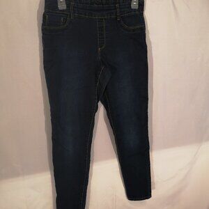 Suko Jeans Ladies Size 10 Pull On Dark Wash Skinny Leg Elastic Waist Blue Jeans